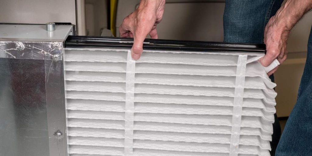 Replacing an HVAC air filter